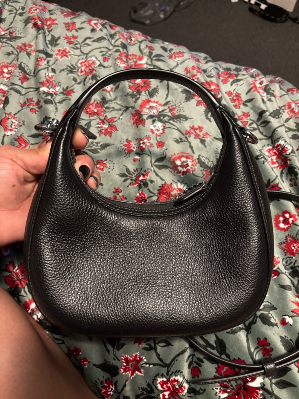 Coach Black Pebbled Leather Mini Hobo Shoulder Bag - Picture 3 of 10